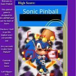Sonic Pinball